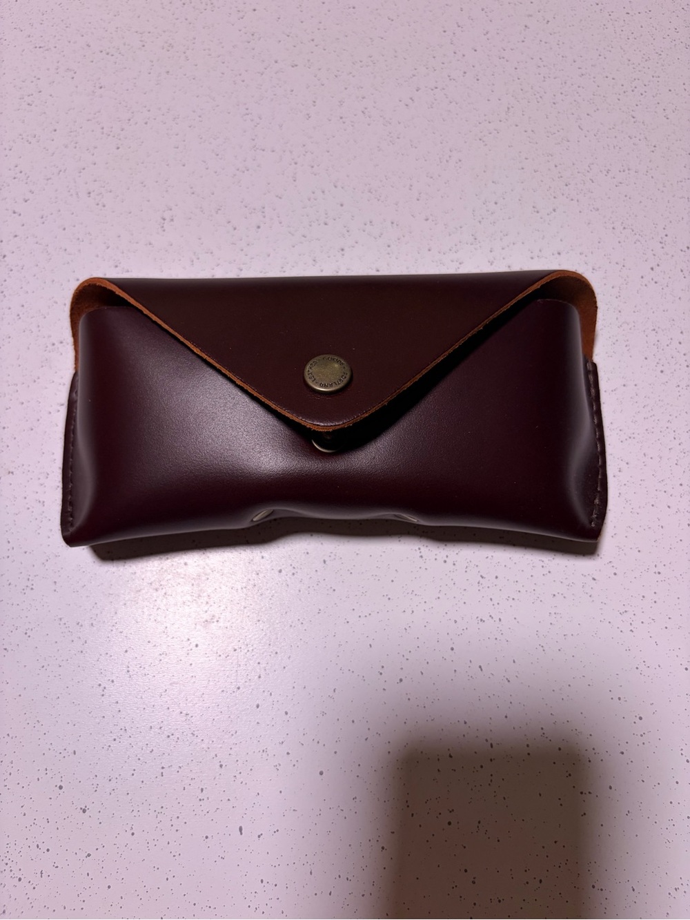Portland Leather Cognac Glasses Case